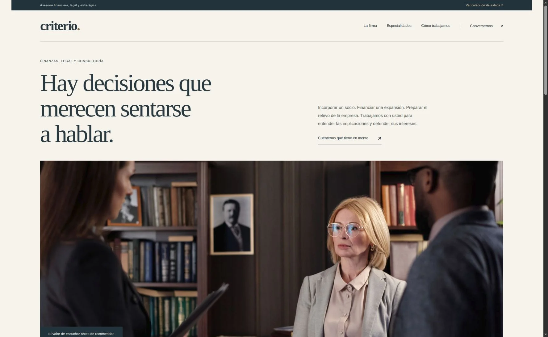 Diseño Profesional: vista de escritorio de Criterio